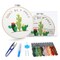 BERYA Cactus Embroidery Kit Including Video Step by Step Instructions Embroidery Hoop,Color Threads and Embroidery Scissors for Beginners-Handmade Needlepoint Kits for Adults